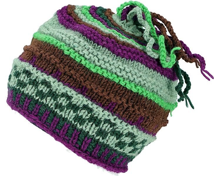Guru-Shop Strickmütze Bunte Wollmütze mit weichem günstig online kaufen