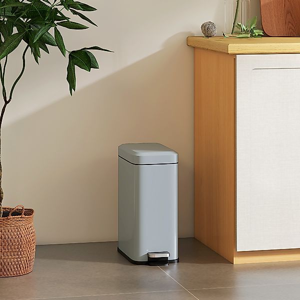 HOMCOM Mülleimer 5L Treteimer Kosmetikeimer Abfalleimer mit Deckel und Fußp günstig online kaufen