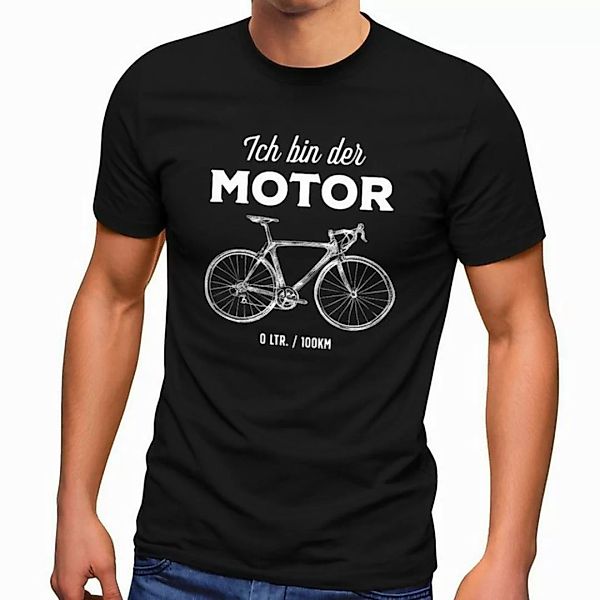 MoonWorks Print-Shirt Herren T-Shirt Fahrrad Sprüche I'm the Engine Bike Ra günstig online kaufen