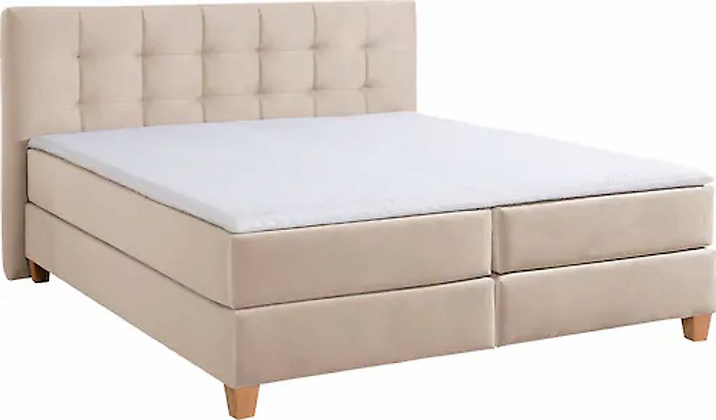 Home affaire Boxspringbett »Moulay«, inkl. Topper, in Überlänge 220 cm, 3 H günstig online kaufen