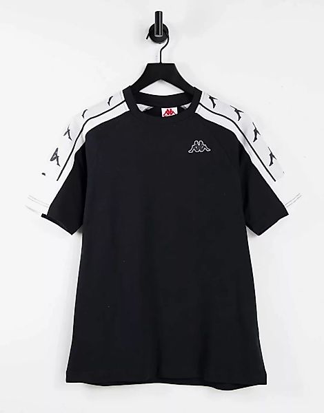 Kappa – T-Shirt mit Logoband in Schwarz günstig online kaufen