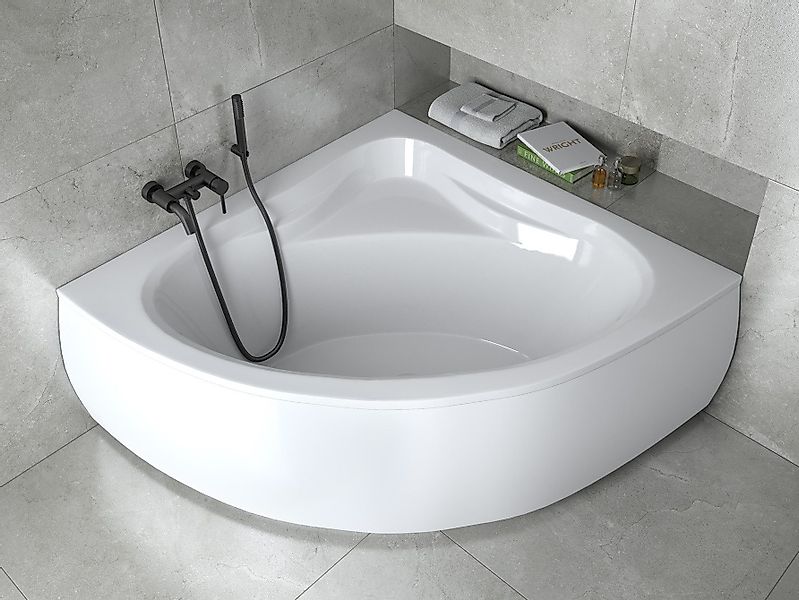 KOLMAN Badewanne Eckbadewanne Mia 140x140, Ablaufgarnitur günstig online kaufen