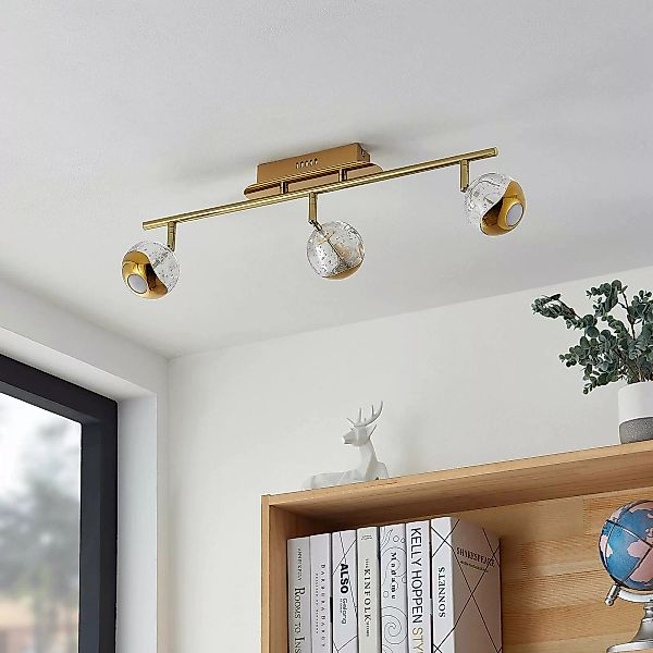 Lucande Kilio LED-Deckenstrahler, 3-flammig, gold günstig online kaufen
