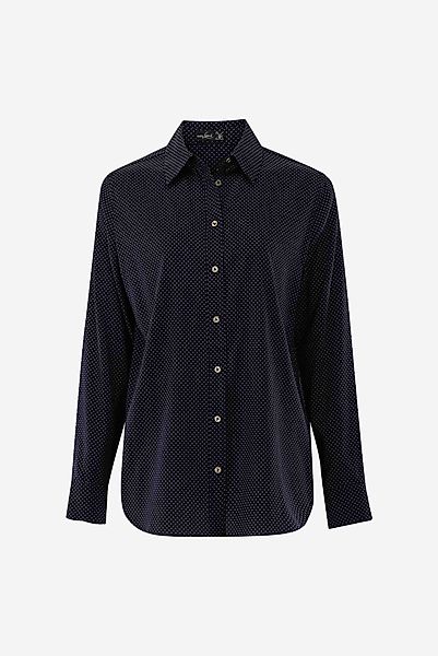 Hemdbluse aus Seide mit Punktedruck günstig online kaufen