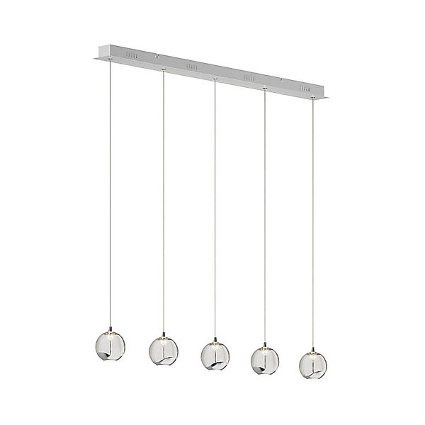 Lucande LED Pendelleuchte Hayley 9624457 Modern in Transparent aus Glas 5-f günstig online kaufen