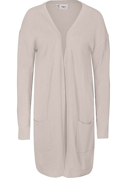 bonprix Longstrickjacke ohne Verschluss und mit zwei aufgesetzten Taschen günstig online kaufen