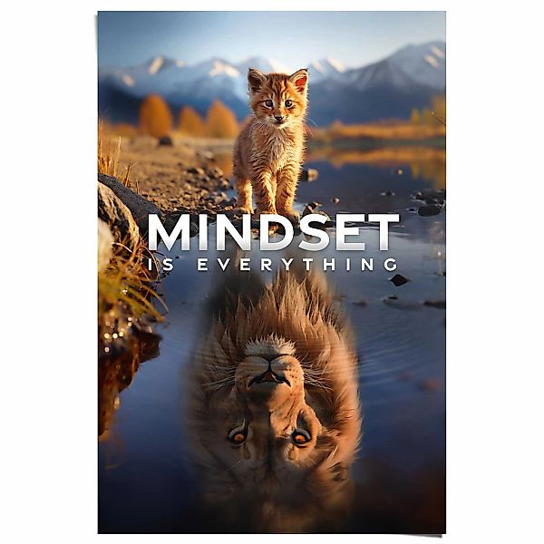 Reinders Poster "Mindset is Everything", Hobbyraum - Mehrfarbig - 150 gr. P günstig online kaufen