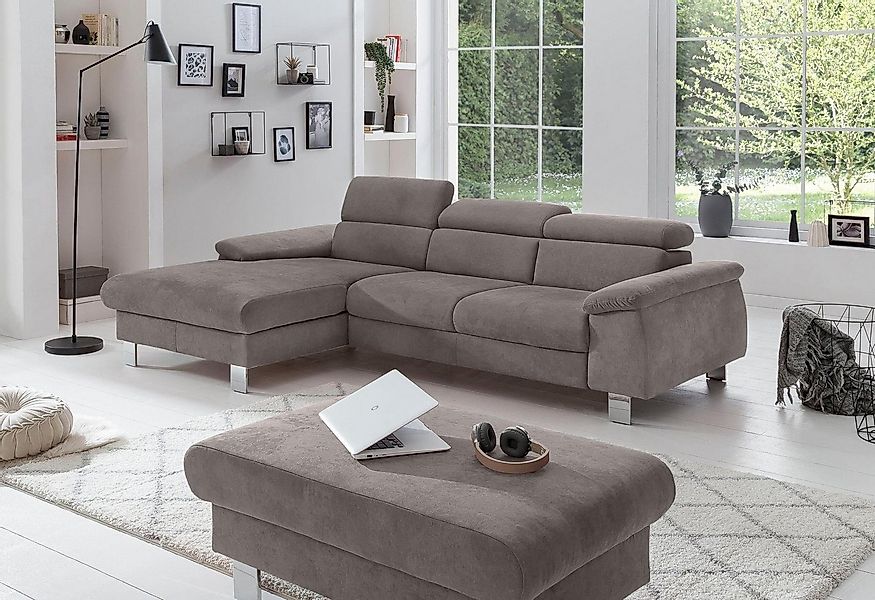 COTTA Polstergarnitur Komaris L-Form, B: 242 bzw. 100 cm (Set: Ecksofa & Ho günstig online kaufen