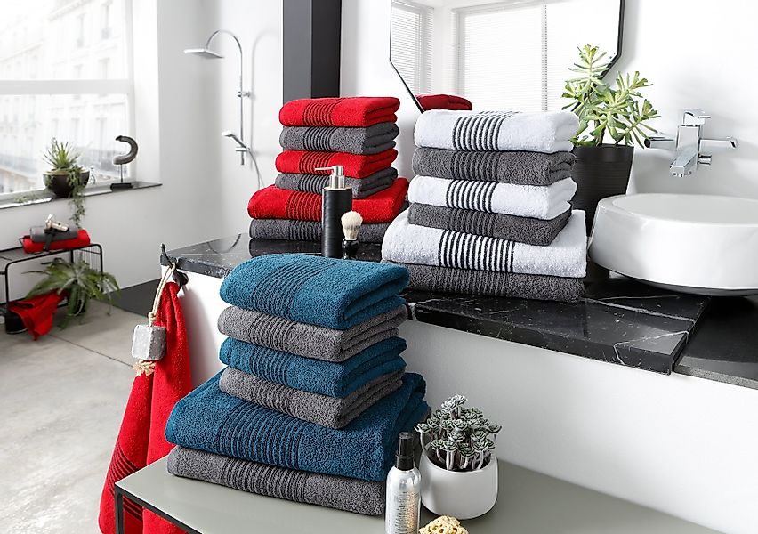 Bruno Banani Handtuch Set "Jassen, Duschtücher, Handtücher" Set 6 Walkfrott günstig online kaufen