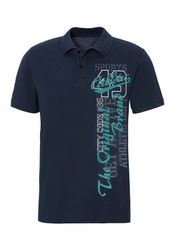 John Devin Poloshirt mit großem Druck vorn aus Baumwoll-Piqué günstig online kaufen