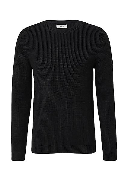 s.Oliver Strickpullover mit Rippbündchen günstig online kaufen