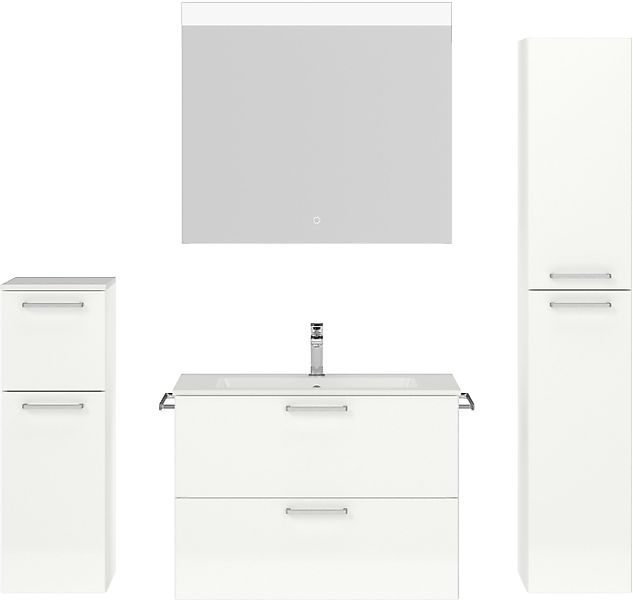 nobilia® Badmöbel-Set Tolvina, (4-St., vormontiert, mit günstig online kaufen