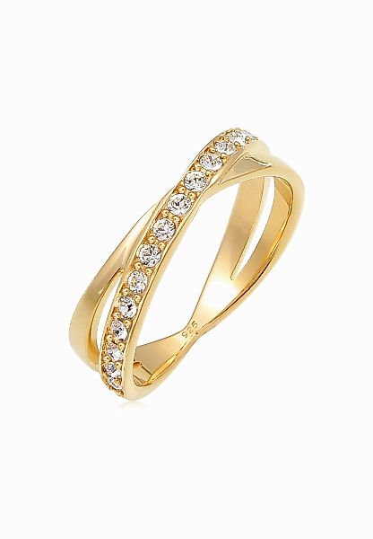 Elli Fingerring Neuheit Wickelring Kristalle 925 günstig online kaufen