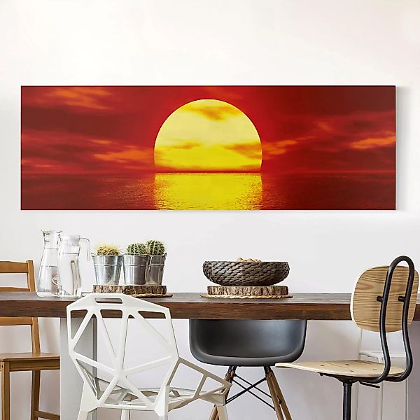 Leinwandbild Strand - Panorama Fantastic Sunset günstig online kaufen