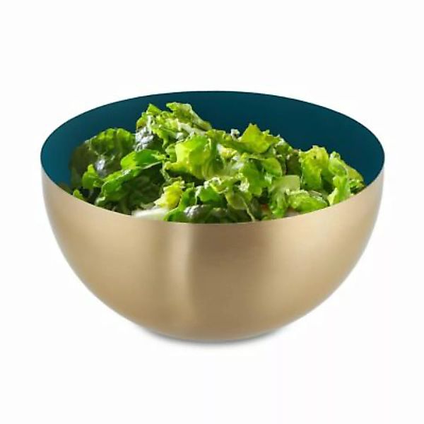 relaxdays Zweifarbige Salatschüssel aus Edelstahl dunkelgrün günstig online kaufen