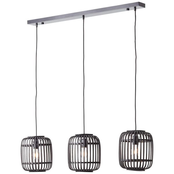 Brilliant Pendelleuchte Woodrow, ohne Leuchtmittel, Bambus günstig online kaufen