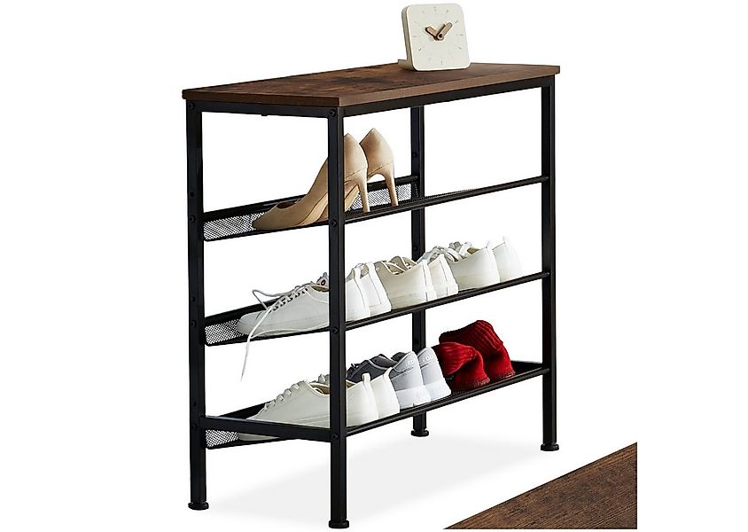 tectake Schuhregal Wolverhampton, Set 1-tlg., Industrial Style günstig online kaufen
