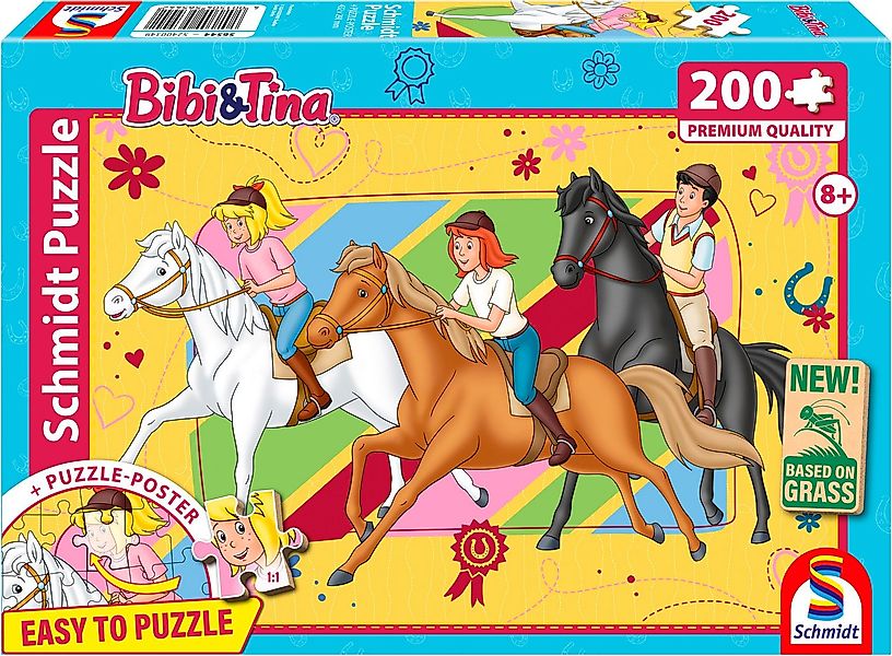 Schmidt Spiele Puzzle Bibi & Tina, Pferdeliebe, 200 Puzzleteile, Made in Eu günstig online kaufen