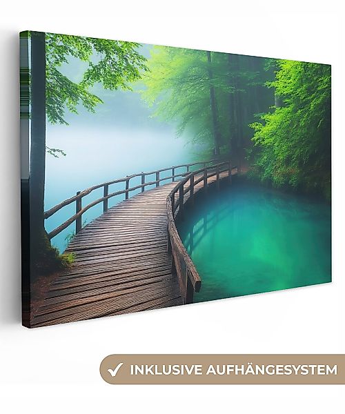 OneMillionCanvasses® Leinwandbild Brücke - Wasser - günstig online kaufen