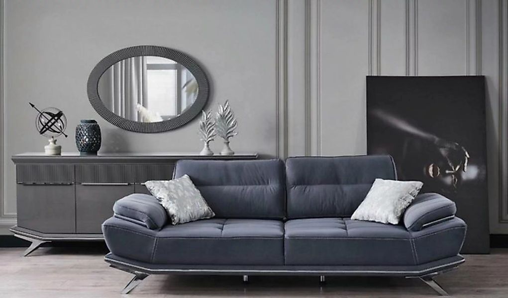 JVmoebel 3-Sitzer Modern Blau 3-Sitzer Sofa Komfort und Stil in einem Desig günstig online kaufen