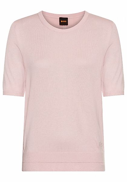 BOSS ORANGE Kurzarmpullover "Fiaffusa Premium Damenmode", mit dezentem Ajou günstig online kaufen