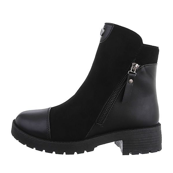 Ital-Design Damen Elegant Stiefelette Blockabsatz Flache günstig online kaufen