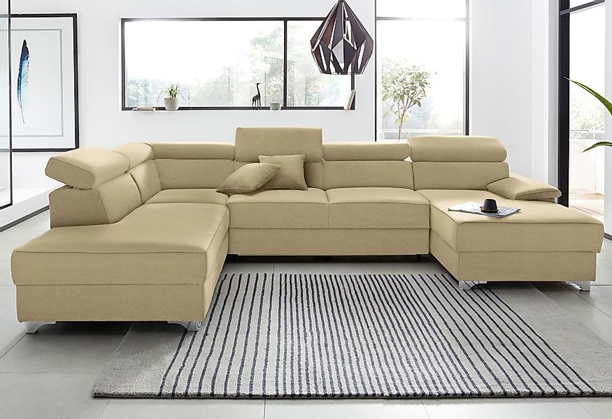 DOMO collection Wohnlandschaft "Mira, inklusive Kopfteilverstellung für meh günstig online kaufen
