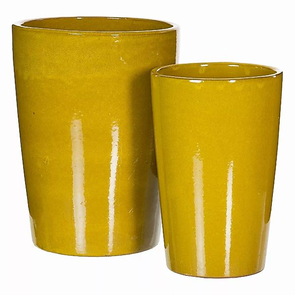 Vase 37 X 37 X 49 Cm Aus Keramik Gelb (2 Stück) günstig online kaufen