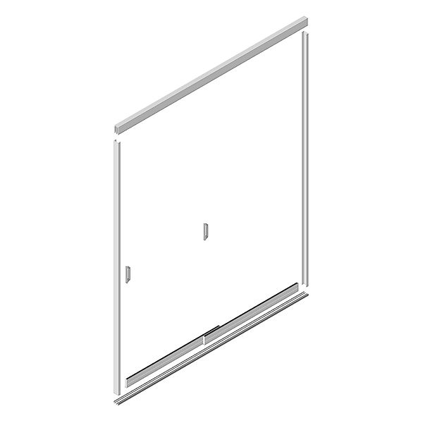 Dreamgarden Glasschiebewand 2,0 x 2,3 Meter 2-türig Glas Klar Weiß günstig online kaufen