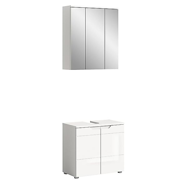 Badkombination Solero Weiß Hochglanz 63 cm 2-tlg. günstig online kaufen