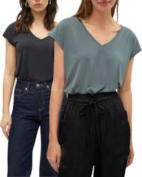 Vero Moda T-Shirt (2er-Pack) Basic Shirt günstig online kaufen