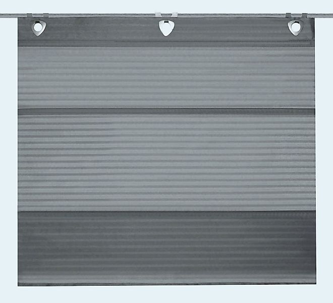 Clever-Kauf-24 Raffrollo Magnetrollo Jacob grau, mit Ösen, halbtransparent günstig online kaufen