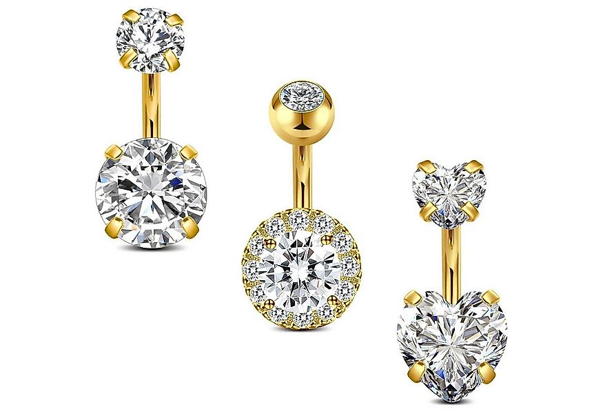 LuxusKollektion Bauchnabelpiercing-Set Bauchnabelpiercing 14G 6mm 316L Zirk günstig online kaufen