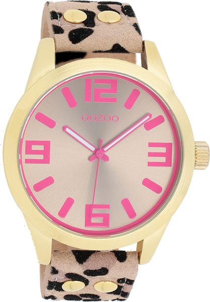 OOZOO Quarzuhr Oozoo Damen Armbanduhr beige günstig online kaufen