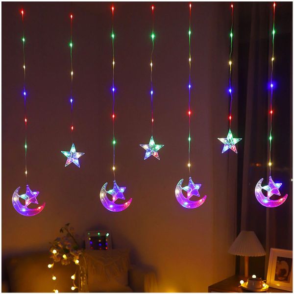 Qualra LED-Lichtervorhang Lichter Vorhang Innen 82LEDs günstig online kaufen