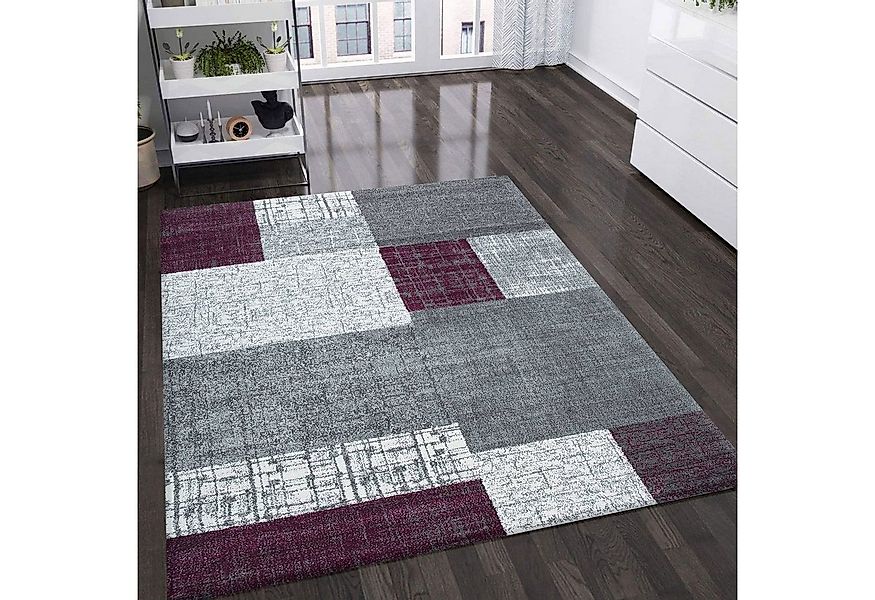 Vimoda Teppich Wohnzimmer Klassisch Karo- kariert Design, Rechteckig, Höhe: günstig online kaufen