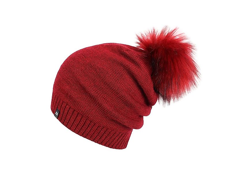 ZEBRO Strickmütze Mütze "ISA" mit Kunstfellbommel Kunstfellbommel günstig online kaufen