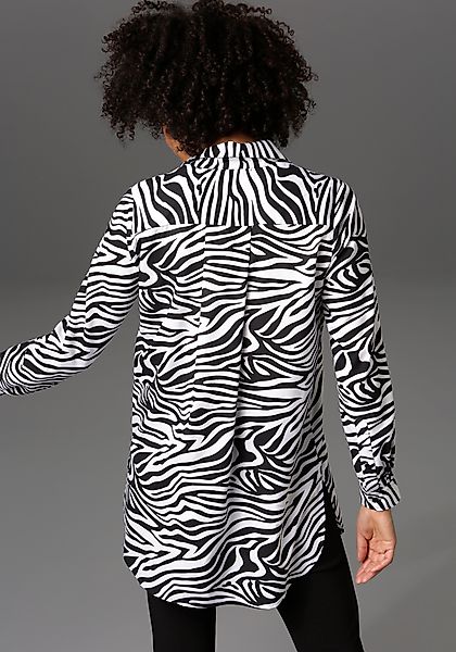 Aniston CASUAL Longbluse, im Zebra-Steifen-Look günstig online kaufen