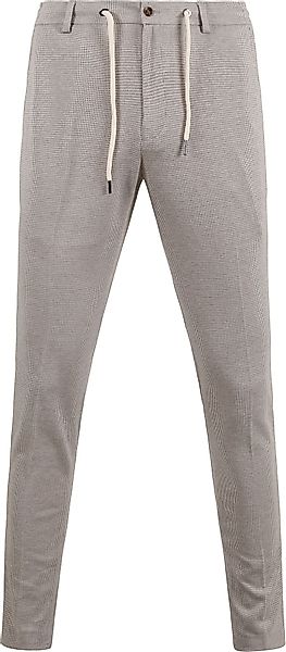 Suitable Pantalon Jersey Pied De Poule Beige - Größe 50 günstig online kaufen
