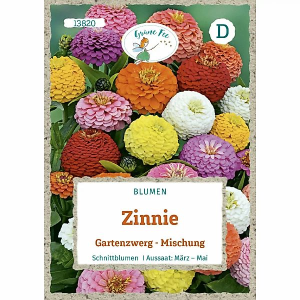 Grüne Fee Zinnie Gartenzwerg-Mischung Saatgut günstig online kaufen