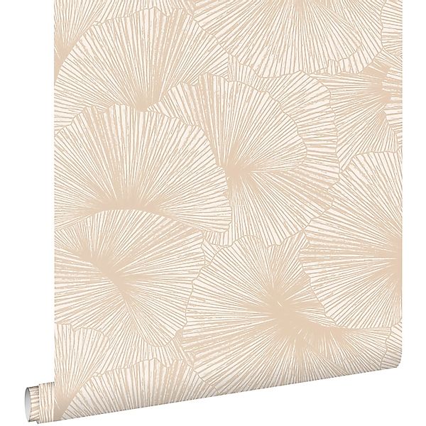 ESTAhome Tapete 3D Muster Blätter Beige 53 cm x 10.05 m günstig online kaufen