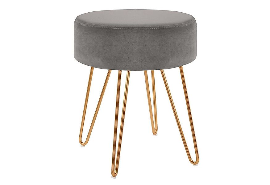 Duhome Hocker (9111), Sitzhocker Rund Hocker Samt oder Stoff Lederoptik Sch günstig online kaufen