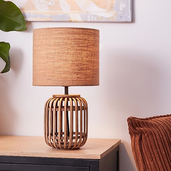 Brilliant Tischleuchte Woodrow, ohne Leuchtmittel, Nature günstig online kaufen