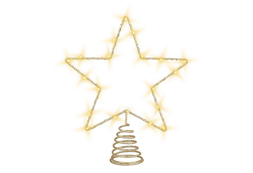 Spetebo LED Dekofigur Weihnachtsbaum Spitze 27 cm, mit Timer, LED fest inte günstig online kaufen