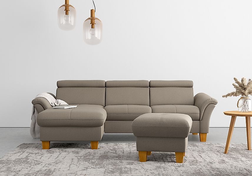 Home affaire "Lindgren L-Form" wahlweise mit Bett mit klappbaren Rollen, Ka günstig online kaufen