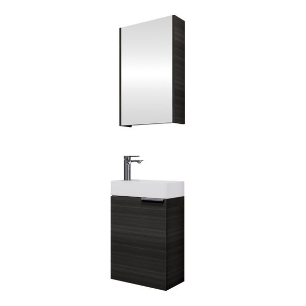 Planetmöbel Badmöbel-Set Badmöbel-Set 40cm mit Spiegelschrank günstig online kaufen