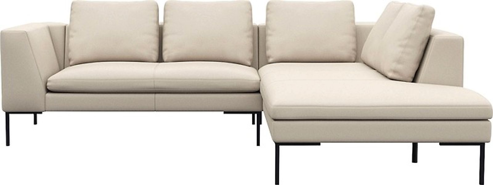 FLEXLUX Ecksofa »Loano, superbequemer Sitzkomfort durch Kaltschaum im Sitz, günstig online kaufen