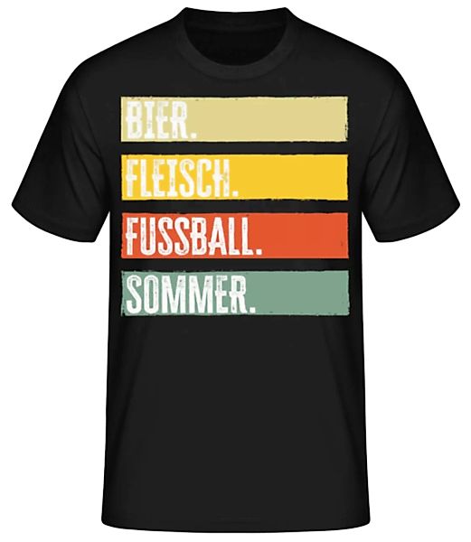 Bier Fleisch Fußball Sommer · Männer Basic T-Shirt günstig online kaufen