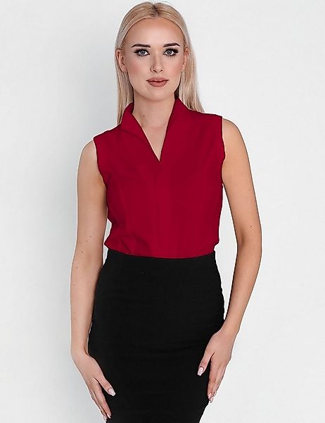HEVENTON Klassische Bluse ärmellos, bügelleicht, mit Kelchkragen günstig online kaufen