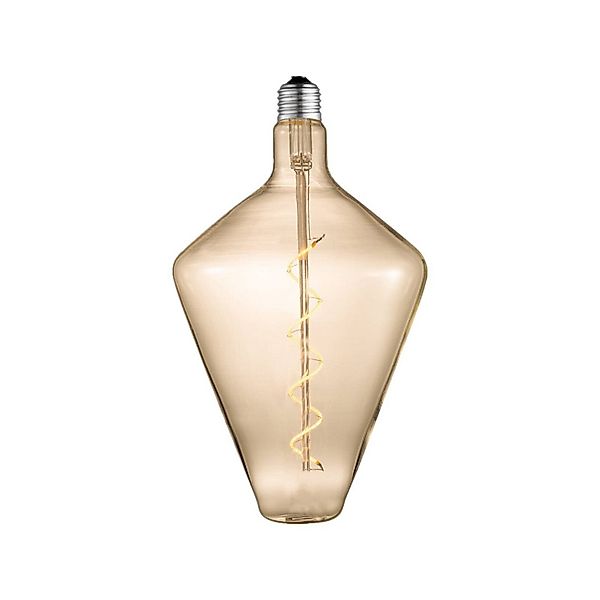 Lucande LED-Lampe, E27, Ø15cm, 4W, 2700K, amber günstig online kaufen